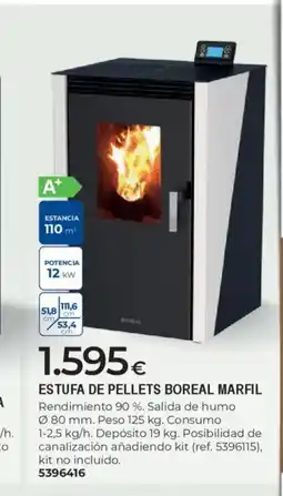 BigMat Estufa de pellets boreal marfil oferta