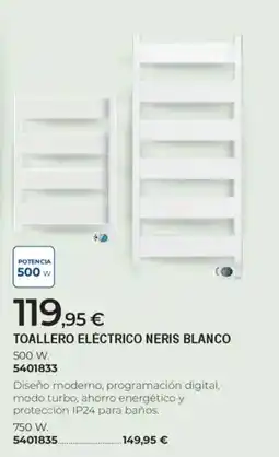BigMat Toallero eléctrico neris blanco oferta