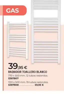 BigMat Radiador toallero blanco oferta