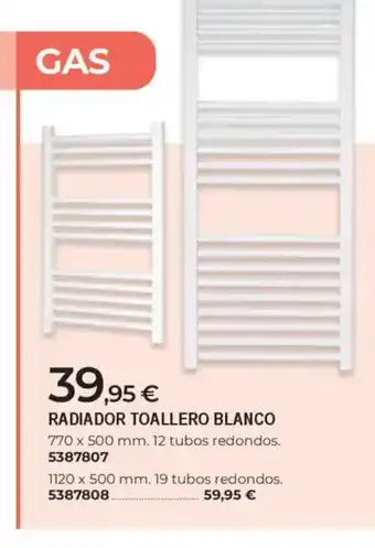 BigMat Radiador toallero blanco oferta