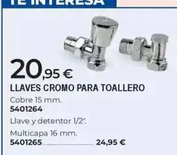 BigMat Llaves cromo para toallero oferta