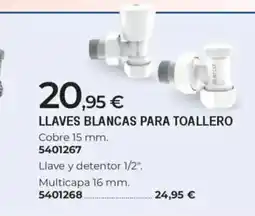 BigMat Llaves blancas para toallero oferta