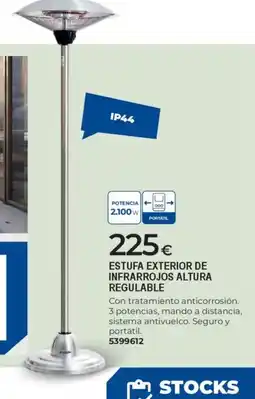 BigMat Estufa exterior de infrarrojos altura regulable oferta