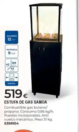 BigMat Estufa de gas samoa oferta