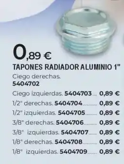 BigMat Tapones radiador aluminio 1" oferta