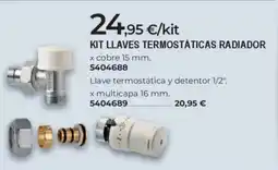 BigMat Kit llaves termostáticas radiador oferta