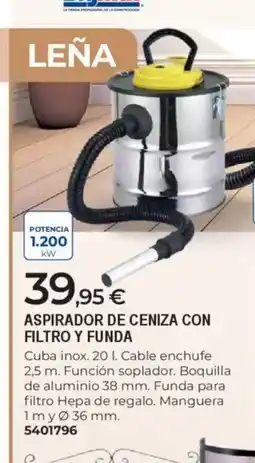 BigMat Aspirador de ceniza con filtro y funda oferta