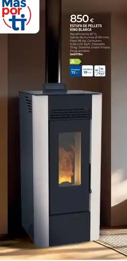 BigMat Estufa de pellets king blanca oferta
