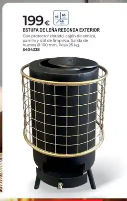 BigMat Estufa de leña redonda exterior oferta