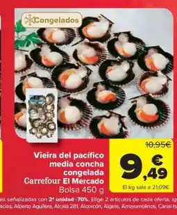 Carrefour Market CARREFOUR Vieira del pacífico media concha congelada oferta