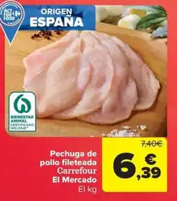 Carrefour Market CARREFOUR Pechuga de pollo fileteada oferta