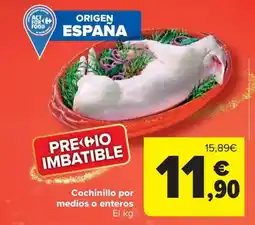 Carrefour Market Cochinillo por medios o enteros oferta