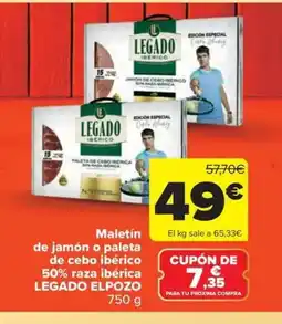 Carrefour Market LEGADO ELPOZO Maletín de cebo ibérico 50% raza ibérica oferta