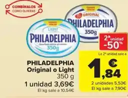 Carrefour Market PHILADELPHIA Original o Light oferta