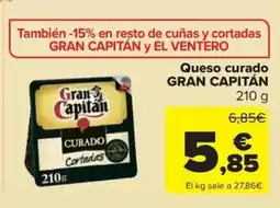 Carrefour Market GRAN CAPITÁN Queso curado oferta