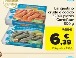 Carrefour Market CARREFOUR Langostino crudo o cocido oferta
