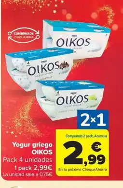 Carrefour Market OIKOS Yogur griego oferta