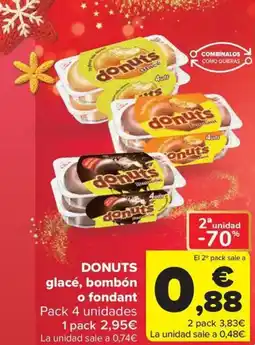 Carrefour Market DONUTS glacé, bombón o fondant oferta