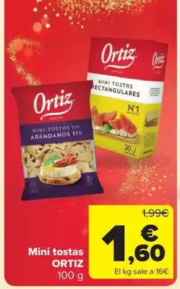 Carrefour Market ORTIZ Mini tostas oferta