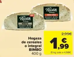 Carrefour Market BIMBO Hogaza de cereales o integral oferta