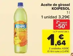 Carrefour Market KOIPESOL Aceite de girasol oferta