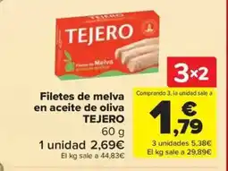 Carrefour Market TEJERO Filetes de melva en aceite de oliva oferta