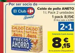 Carrefour Market ANETO Caldo de pollo oferta
