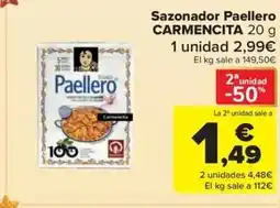 Carrefour Market CARMENCITA Sazonador Paellero oferta