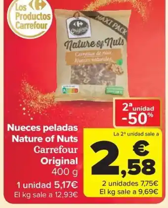 Carrefour Market CARREFOUR ORIGINAL Nueces peladas Nature of Nuts oferta