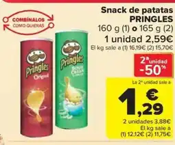 Carrefour Market PRINGLES Snack de patatas oferta