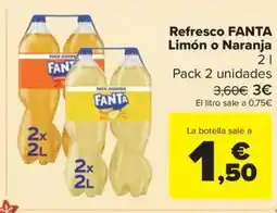 Carrefour Market FANTA Refresco Limón o Naranja oferta