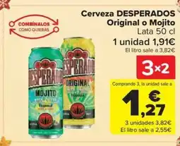 Carrefour Market DESPERADOS Cerveza Original o Mojito Lata oferta