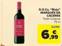Carrefour Market MARQUÉS DE CÁCERES D.O.Ca. Rioja oferta