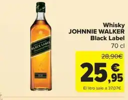 Carrefour Market JOHNNIE WALKER Whisky Black Label oferta