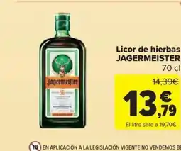 Carrefour Market JAGERMEISTER Licor de hierbas oferta