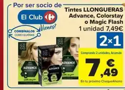 Carrefour Market LLONGUERAS Tintes Advance, Colorstay o Magic Flash oferta