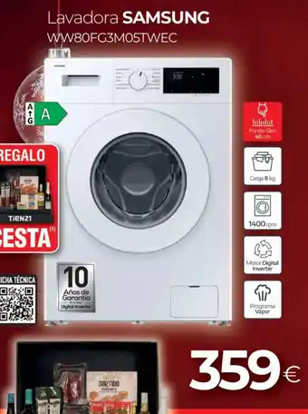 SAMSUNG Lavadora WW80FG3M05TWEC