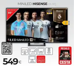 Tien 21 HISENSE Miniled 55u7q oferta