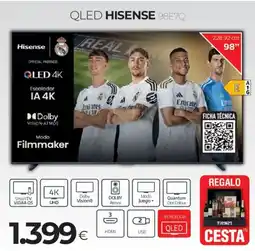 Tien 21 HISENSE Qled 98e7q oferta