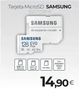 Tien 21 SAMSUNG Tarjeta MicroSD EVO P 128GB oferta