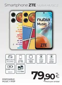 Tien 21 ZTE Smartphone nubia music 2 oferta