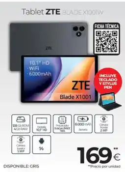 Tien 21 ZTE Tablet blade x1001w oferta