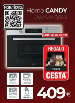 Tien 21 CANDY Horno ca4mwnbb6n oferta