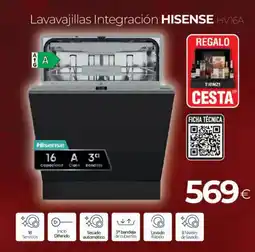Tien 21 HISENSE Lavavajillas integración hv16a oferta