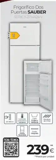 Tien 21 SAUBER Frigorífico dos puertas serie 3-2p14424-v oferta