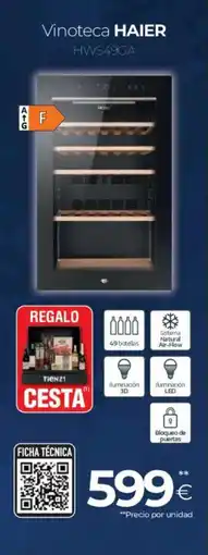 Tien 21 HAIER Vinoteca HWS49GA oferta
