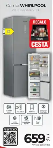 Tien 21 WHIRLPOOL Combi whk26404xp5e nf oferta