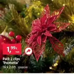 Bauhaus Pack 2 clips 'Poinsetia' oferta