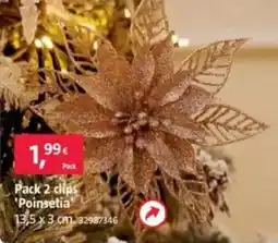 Bauhaus Pack 2 clips 'Poinsetia oferta