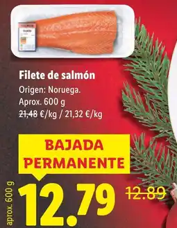 Lidl Filete de salmón oferta